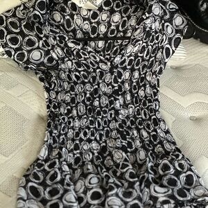 Allison Taylor Monochrome Swirl Dress